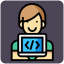 smiling programmer